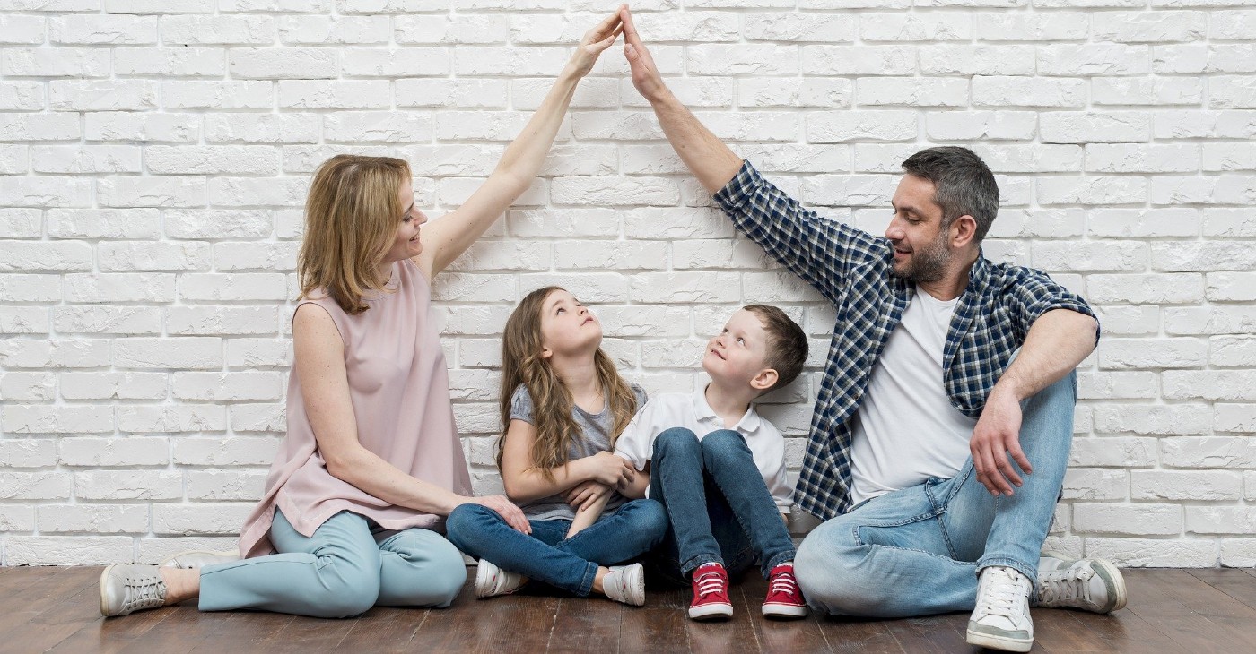 Family building their dream home