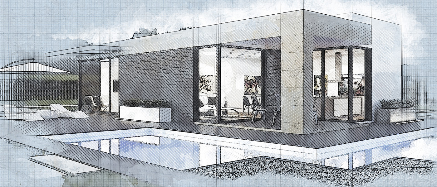 Rendering of a home's elevation